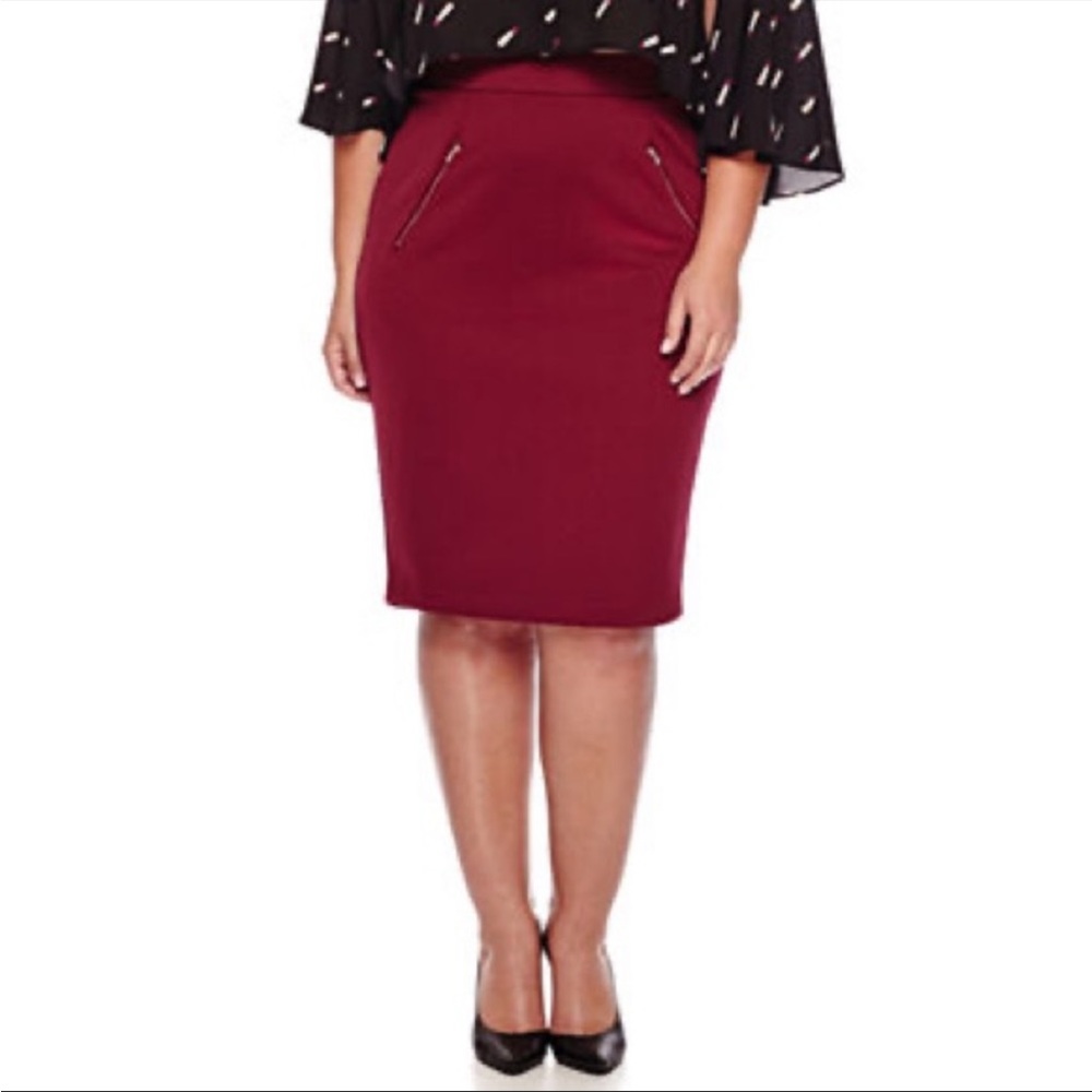 NWOT Ashley Nell Tipton for Boutique+ Quilted Pencil Skirt
